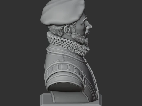 Francis Drake Bust 3D Model
