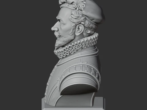 Francis Drake Bust 3D Model