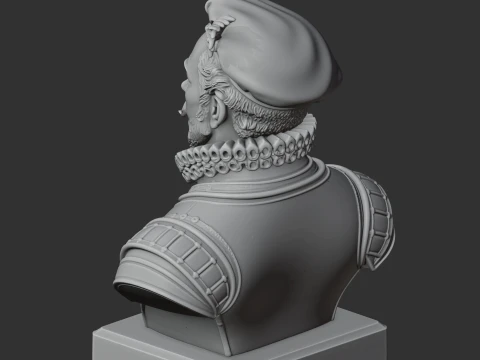 Francis Drake Bust 3D Model