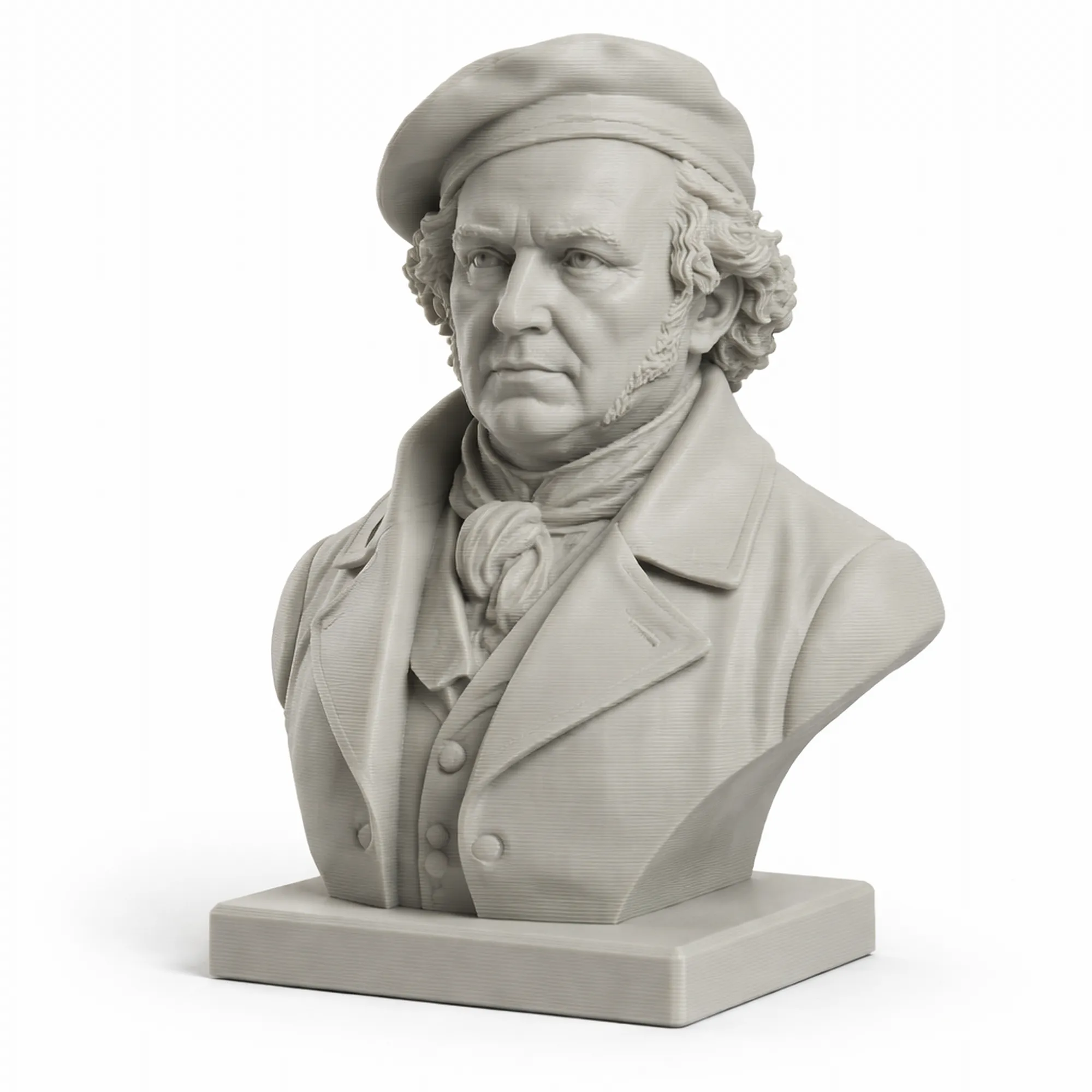 Francisco Goya Bust 3D Model .c4d .max .obj .3ds .fbx .stl .blend 