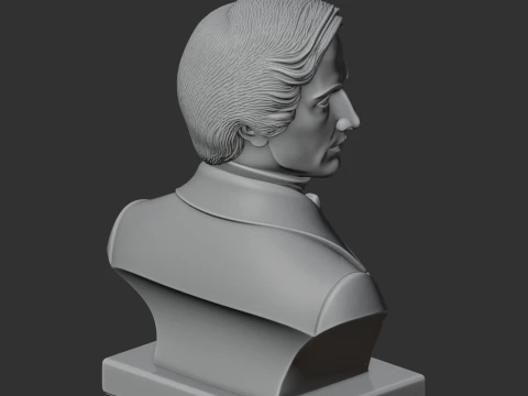 Frederic Chopin Bust 3D Model