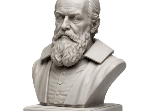 Galileo Galilei Bust 3D Model