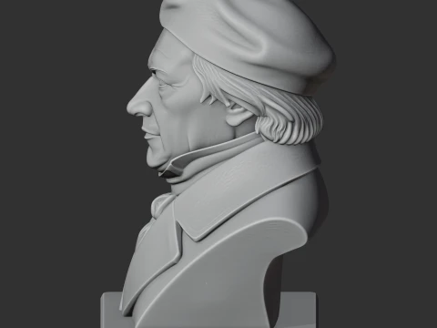 Georg Hegel Bust 3D Model