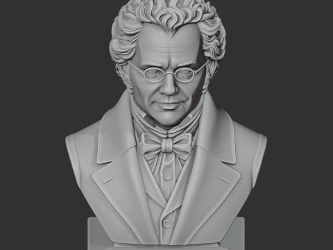 Franz Schubert Bust 3D Model