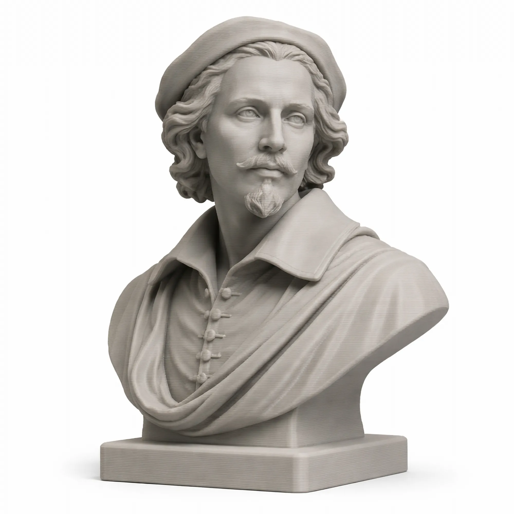 Gian Lorenzo Bernini Bust 3D Model .c4d .max .obj .3ds .fbx .stl .blend 