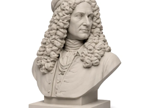 Gottfried Leibniz Bust Modèle 3D