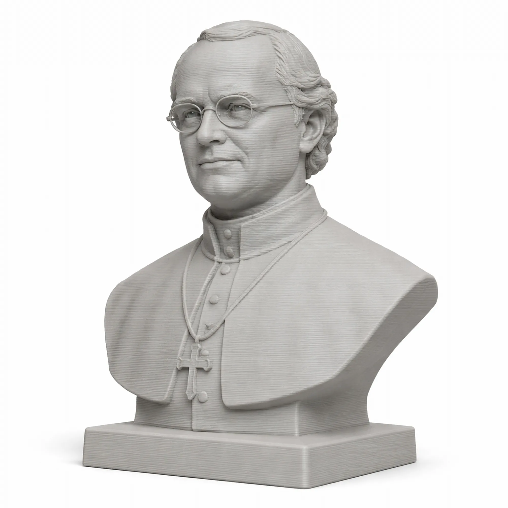 Gregor Mendel Bust 3D Model .c4d .max .obj .3ds .fbx .stl .blend