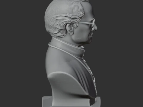 Gregor Mendel Bust 3D Model