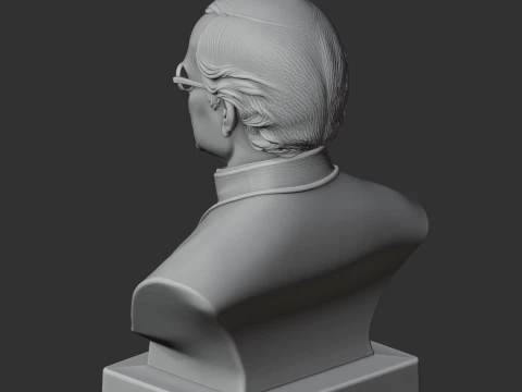 Gregor Mendel Bust 3D Model
