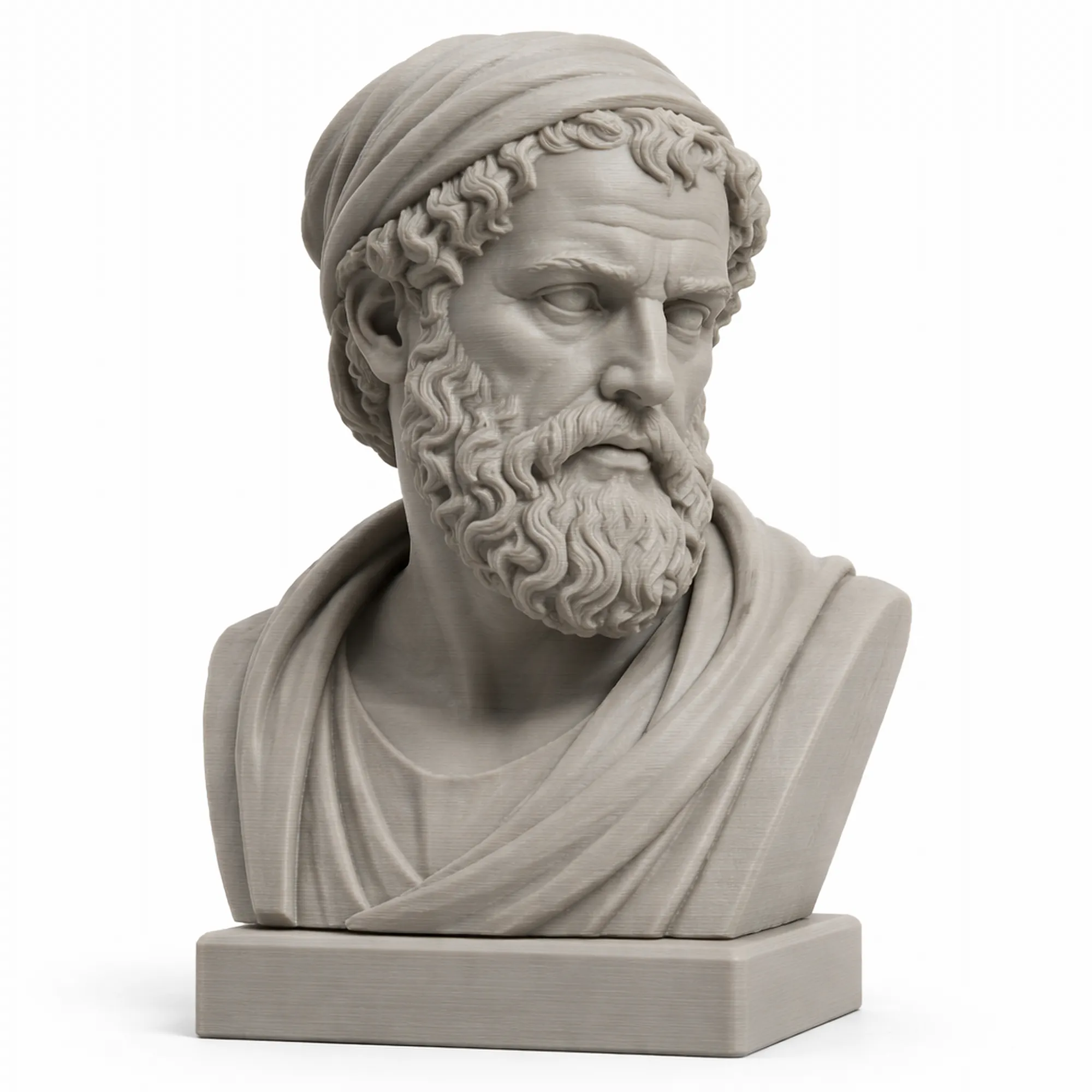 Heraclitus Bust 3D Model .c4d .max .obj .3ds .fbx .stl .blend