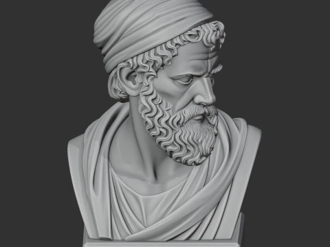 Heraclitus Bust 3D Model