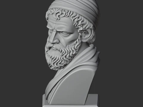 Heraclitus Bust 3D Model