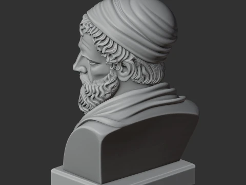 Heraclitus Bust 3D Model