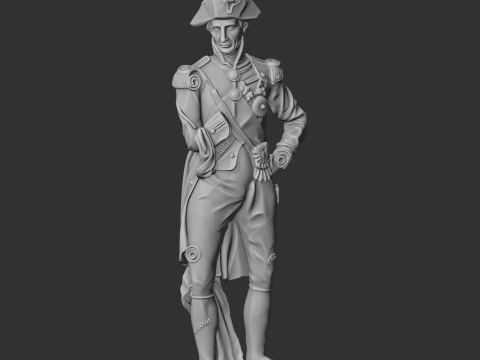 Horatio Nelson Napoleonic Soldier 3D Model