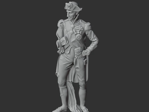 Horatio Nelson Napoleonic Soldier 3D Model