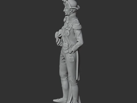 Horatio Nelson Napoleonic Soldier 3D Model