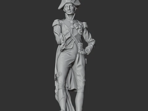 Horatio Nelson Napoleonic Soldier 3D Model