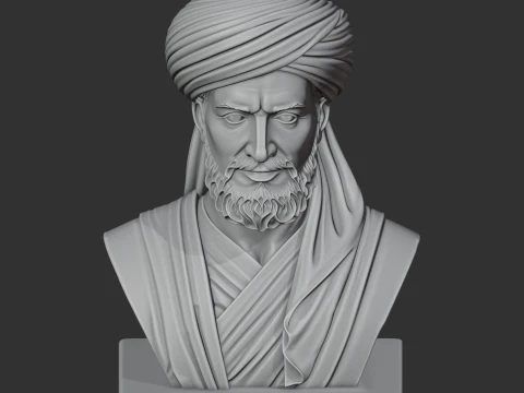 Ibn Battuta Bust 3D Model