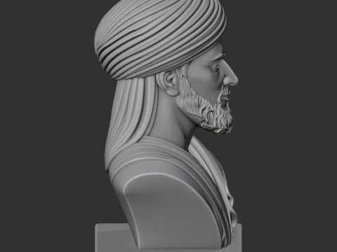 Ibn Battuta Bust 3D Model