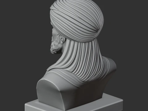 Ibn Battuta Bust 3D Model