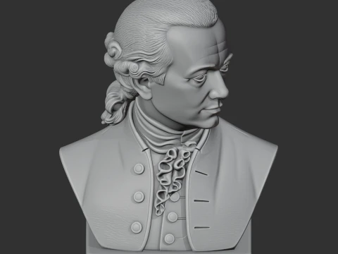 Immanuel Kant Bust 3D Model