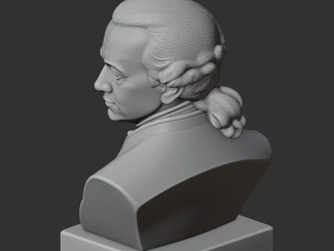 Immanuel Kant Bust 3D Model