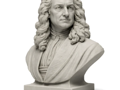 Isaac Newton Bust 3D Model