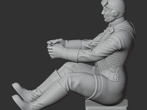 Ivan Kozhedub WWII Soldier 3D Model
