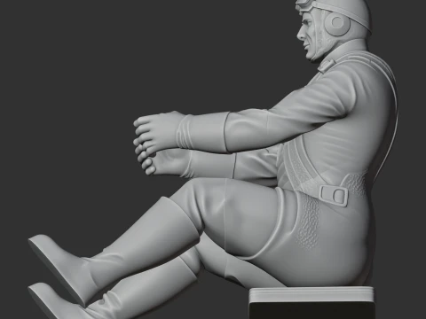 Ivan Kozhedub WWII Soldier 3D Model