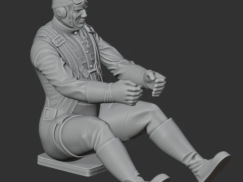 Ivan Kozhedub WWII Soldier 3D Model