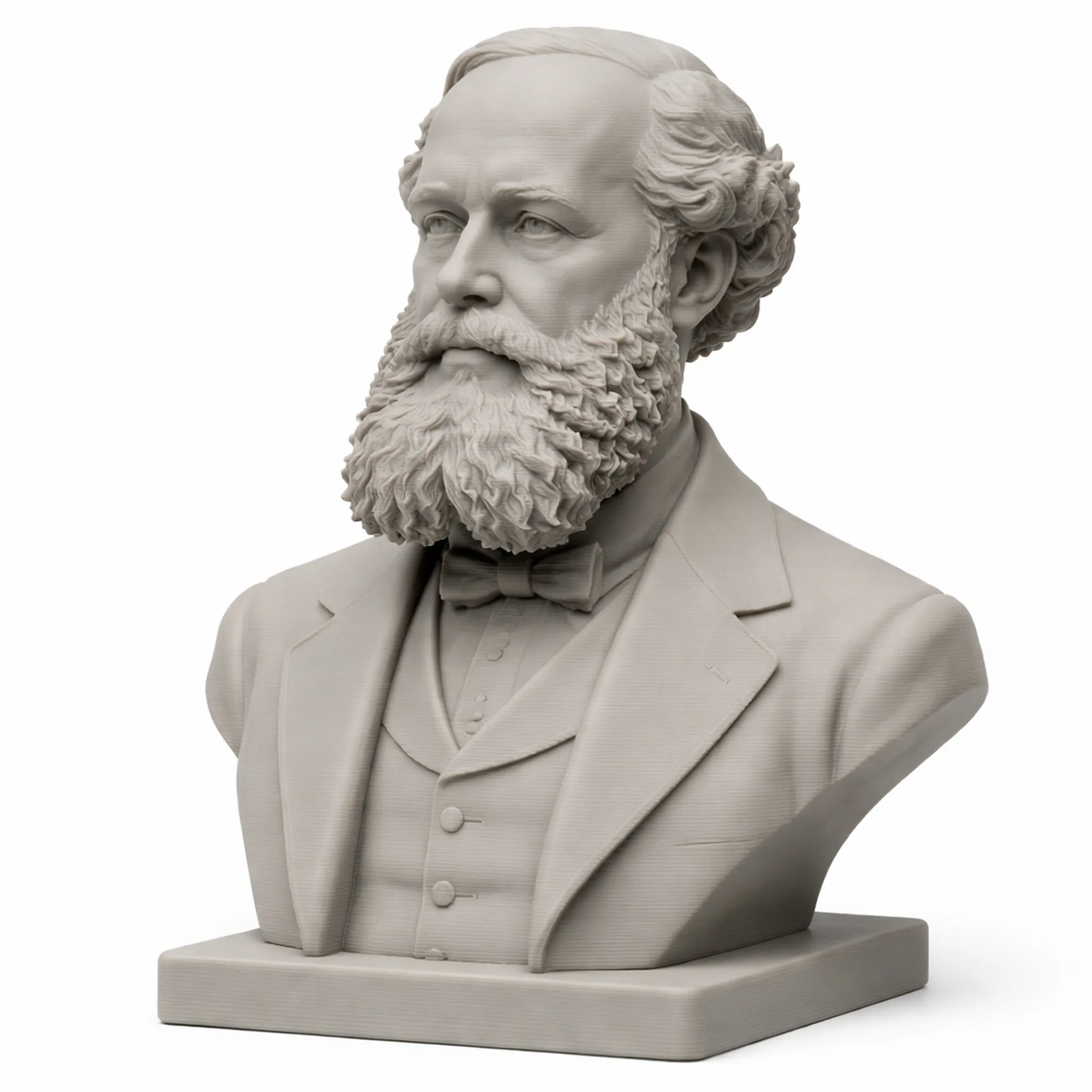 James Clerk Maxwell Bust 3D Model .c4d .max .obj .3ds .fbx .stl .blend