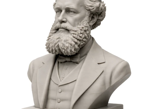 James Clerk Maxwell Bust Modello 3D