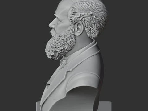 James Clerk Maxwell Bust 3D Model