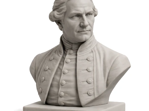 James Cook Bust Modelo 3D