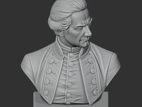 James Cook Bust 3D Model