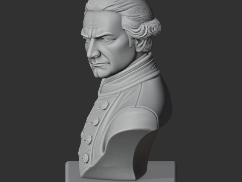 James Cook Bust 3D Model