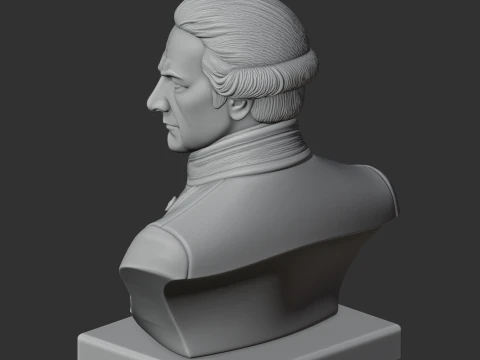 James Cook Bust 3D Model