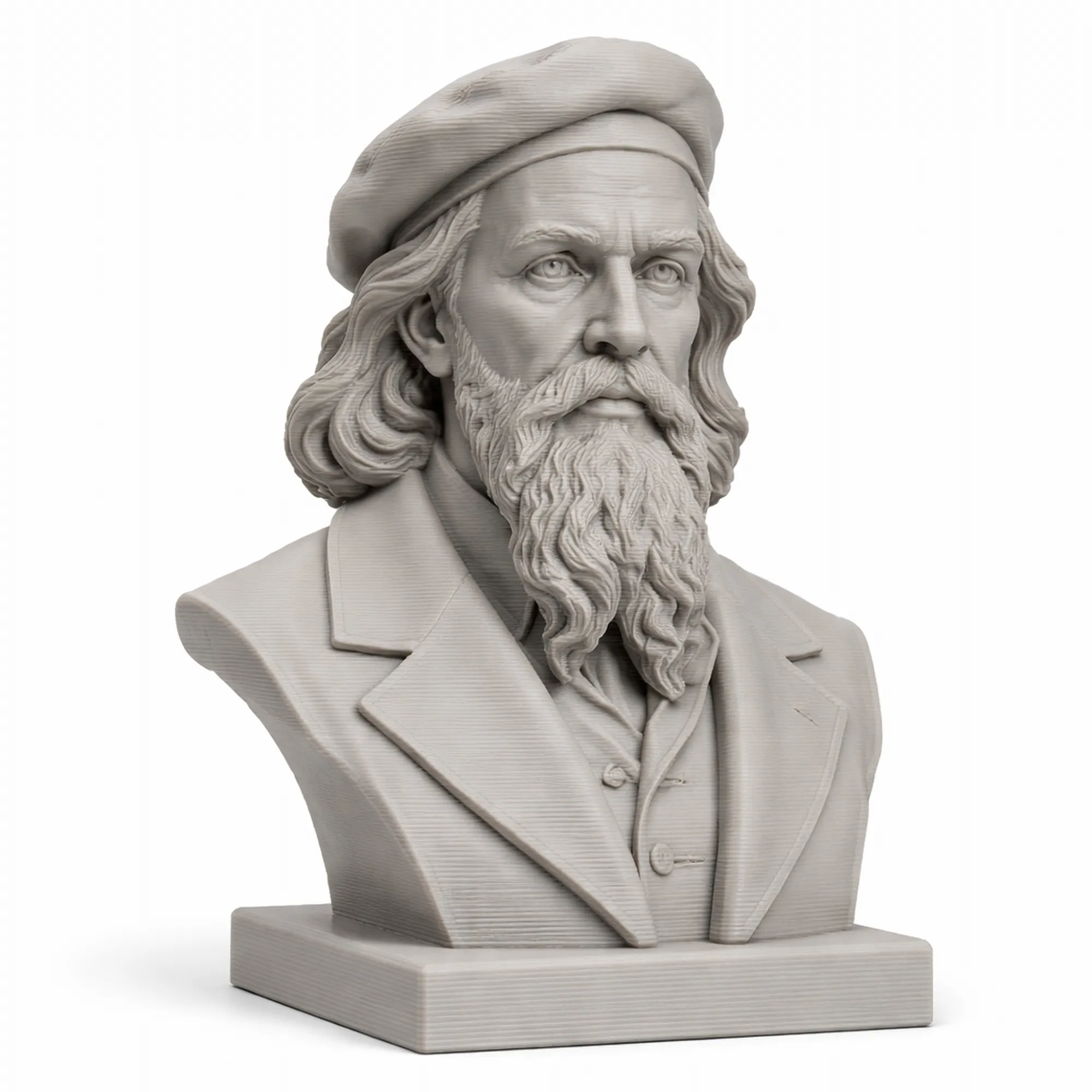 Jan Matejko Bust 3D Model .c4d .max .obj .3ds .fbx .stl .blend 