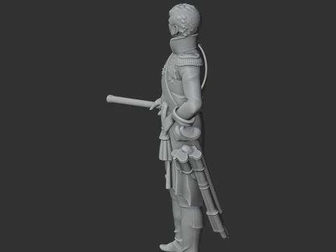 Jean Bernadotte Napoleonic Soldier 3D Model