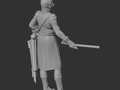 Jean Bernadotte Napoleonic Soldier 3D Model