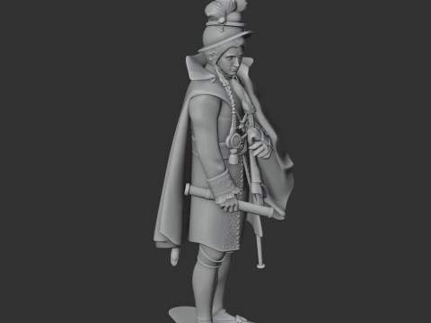 Joachim Murat Napoleonic Soldier 3D Model