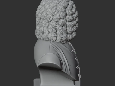 Johann Sebastian Bach Bust 3D Model