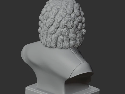 Johann Sebastian Bach Bust 3D Model