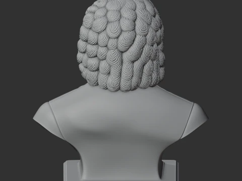 Johann Sebastian Bach Bust 3D Model