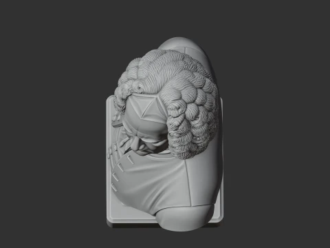Johann Sebastian Bach Bust 3D Model