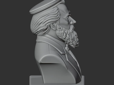 Johannes Brahms Bust 3D Model