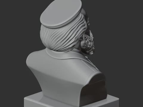 Johannes Brahms Bust 3D Model