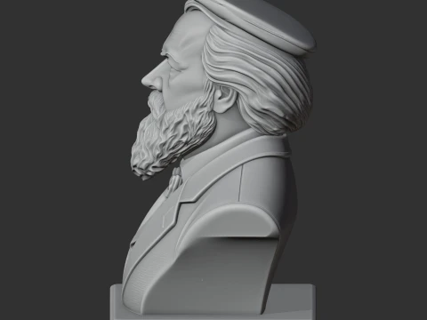 Johannes Brahms Bust 3D Model