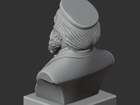 Johannes Brahms Bust 3D Model