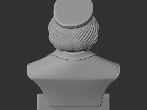 Johannes Brahms Bust 3D Model